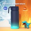 Gonfoam Botella de agua para niños con pajita y calcomanías,