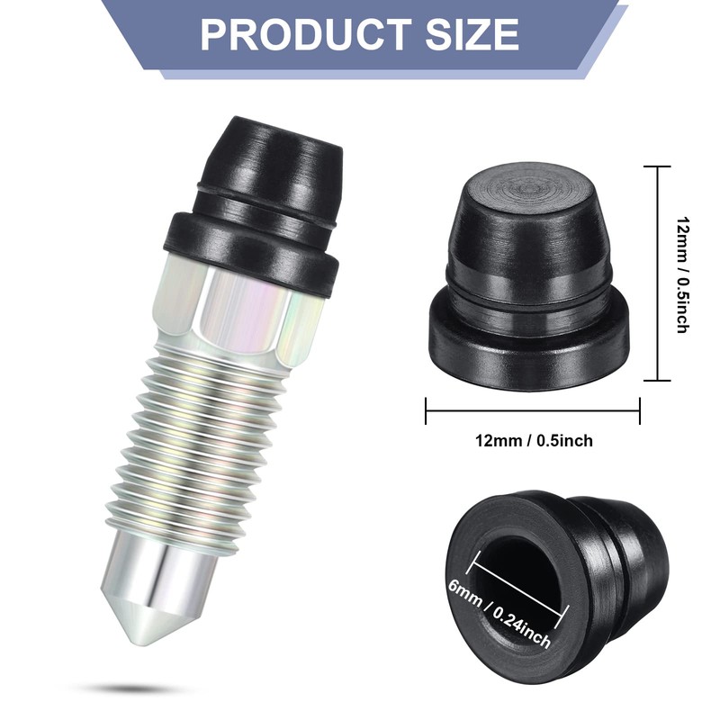 Tondiamo 18 Pieces Brake Bleeder Caps Rubber Caliper Nipple Caps