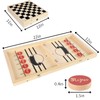 2 in 1 Chess Board or Fast Sling Puck Game,Wooden