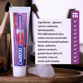 CAREDO Periodontitis & Gum Disease Toothpaste | Hydroxyapatite & Clove Oil for Swollen, Bleeding Gums | Therapeutic Gum Repair Formula | 100g