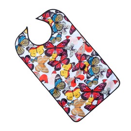 Gatuida Washable Adult Bib for Seniors Mealtime Eating Apron Snap Closure Reusable Clothing Protector for Elderly Disabled