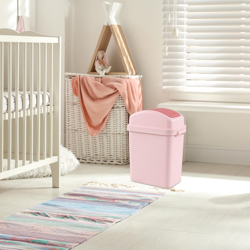 Minekkyes Bote de basura de 10L, bote de basura plástico