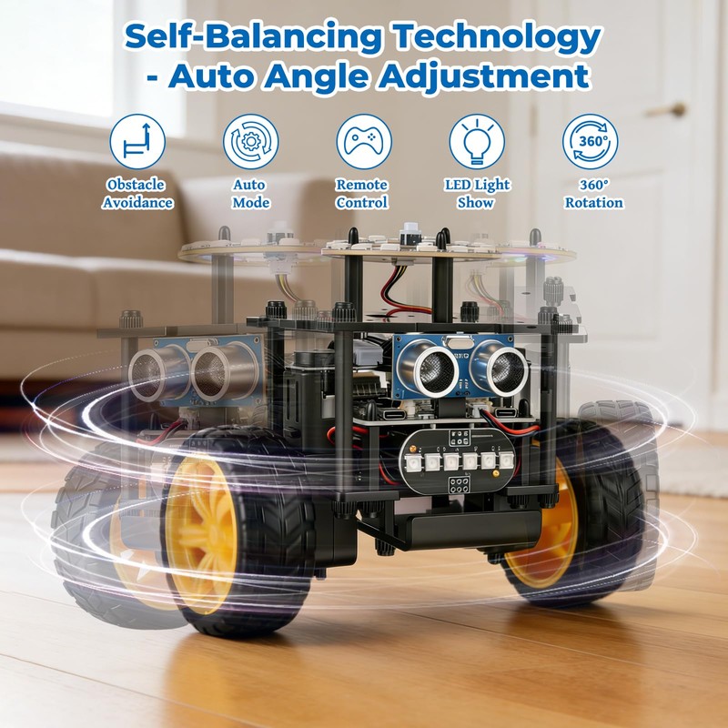Elfew STEM Robot Car Toys for Kids 8-13, Robot Building