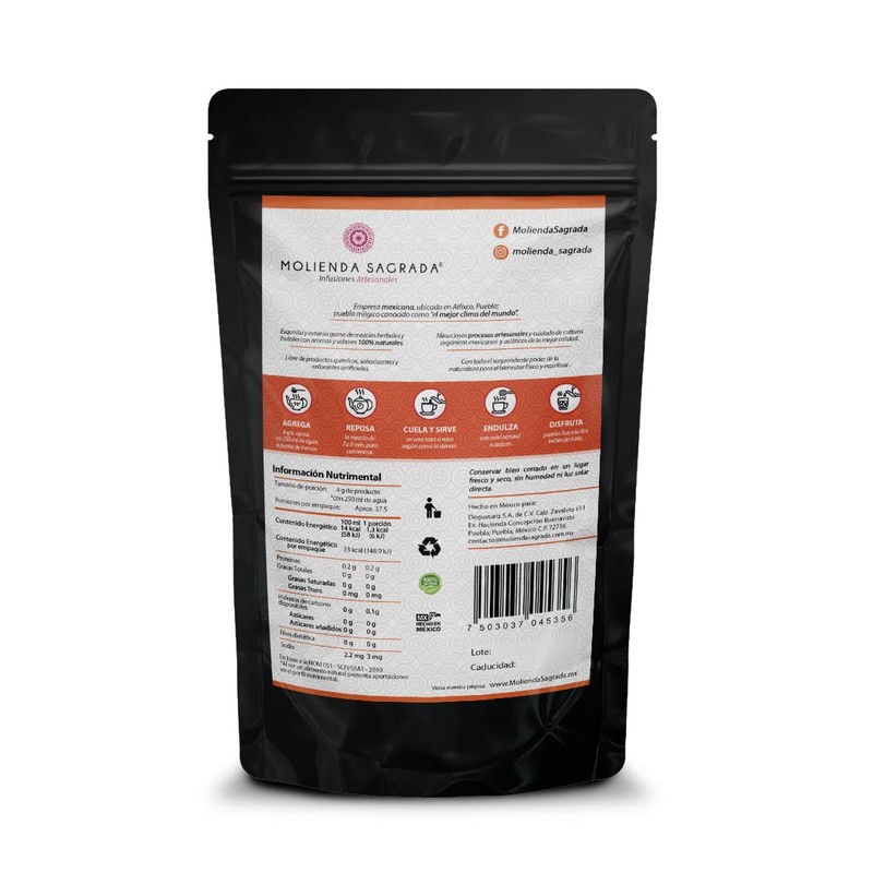 Molienda Sagrada Té Rose Mary, Infusión con pétalos de rosa,