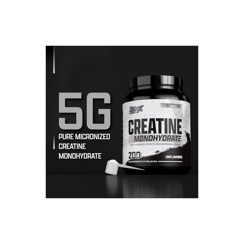 NUTREX Research Creatina Monohidratada Creatina Micronizada Sin Sabor 1000 g