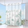 TWLSNCD No Hook Shower Curtain with Snap in Liner, Beach