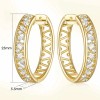 Aretes Huggie Arracadas Oro 14k Mujer Cz Joyería Fina Regalo