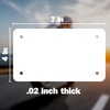 Simplee Signage 4"x7" Blank White Motorcycle Vanity Plate - Perfect