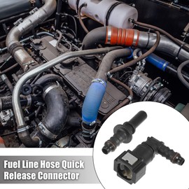 X AUTOHAUX 7.89mm SAE to 8mm 90 Degree Fuel Hose Quick Release Connector 1 Set