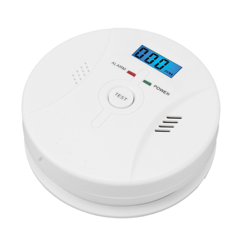 Monoxide Detector Easy Mounting Test Hush Button Dual Sensors Battery