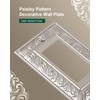 TREEWELL 4-Pack Decorator Outlet Cover Plate, Paisley Pattern Decorative Switch