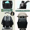 MOMINSIDE Diaper Bag Backpack, Leather Backpack with 16 Pockets for