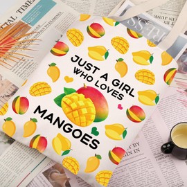 Gzrlyf Just a Girl Who Loves Mangoes Mango Makeup Bag Mango Lovers Mango Girl Makeup Bag Funny Mango Lover Gifts (Just mango tote)