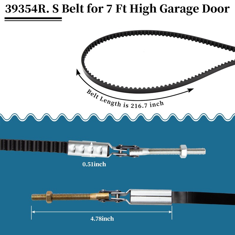 Upgraded Drive Belt 39354R. S, Compatible with Genie Garage Door
