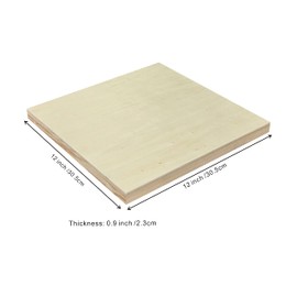 Wood Art Panels 12x12 Unfinished Wooden Canvas Panels 6-Pack Wood Frame for Oil Pouring Acrylics Painting Crafts