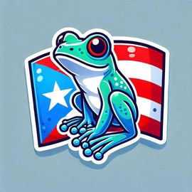 1 pcs Puerto Rico Coqui Sticker Decal, Puerto Rico Hard Hat Sticker, Car Bumper, Window, Laptop, Water Bottle
