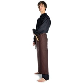 HEMAD Ortwin Medieval Apron - Made of Cotton- LARP clothing - Brown - One size