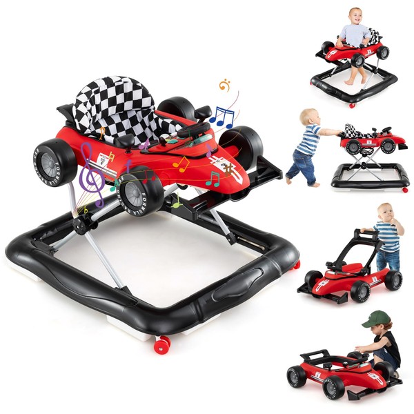 HONEY JOY Baby Walker, 4-in-1 Foldable Infant Activity Push Walker,