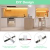 WOBANE Dual Motion Activated LED Strip Light,Rechargeable 16.4ft Light Strip,Battery