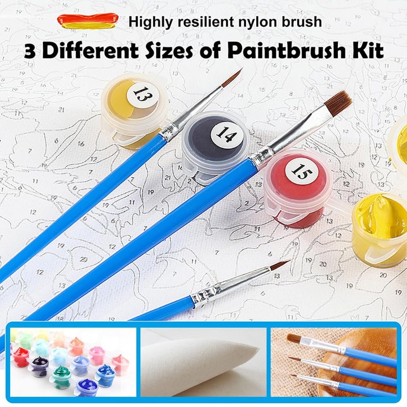 changjiawujin Black Bear Paint by Numbers Kit for Adults Beginners,Landscape