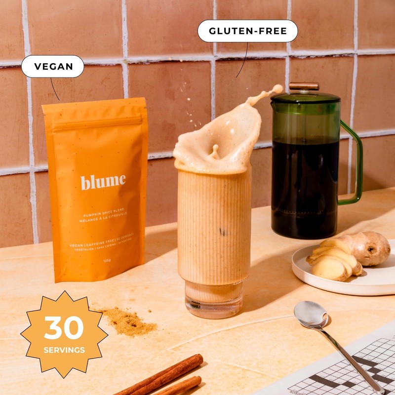 Blume Pumpkin Spice Latte - Superfoods Powdered Latte - Syrup