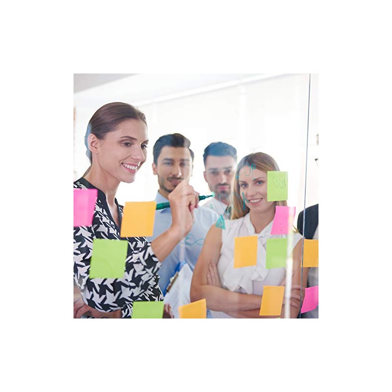 ZCZN Small Sticky Notes, 2in x 2in, 100 Sheets/Pad, 8