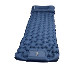 エアーマット キャンプマット 車中泊【10cm厚さ・無限連結可能！】 防災 エアベッド 足踏み式 枕付き 30s膨らむ コンパクト 軽量 防水 災害用 キャンプ用品 持ち運び便利 簡単収納 災害マット 登山 収納袋付 エアマット