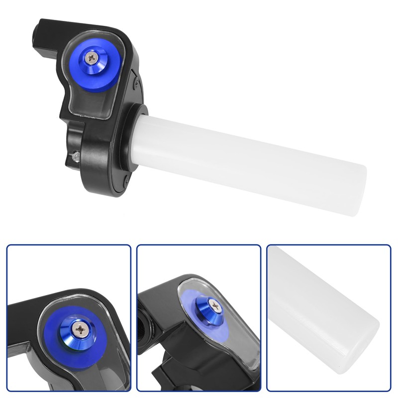 JIAYAN 7/8" Motorcycle Visual Twist Throttle Grip Kit with Transparent