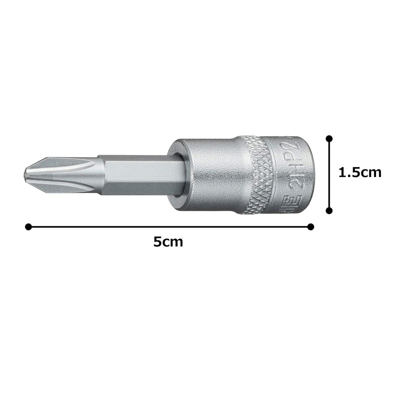 TONE Driver Bit Socket HP2H-P2 Drive Angle 0.25 inch (6.35