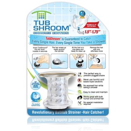 TubShroom Tub Drain Hair Catcher, Chrome Drain Protector and Hair Catcher for Bathroom Drains, Fits 1.5â€ 1.75â€ Bathtub and Shower Drains