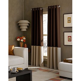 Curtainworks Kendall Curtain Panel, 63 inch, Brown/Tan