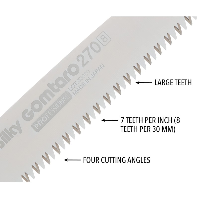 Silky GOMTARO Professional Hand Saw 270mm Large Teeth (102-27)