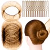 20 Stück Unsichtbare Haarnetz mit 40 Stück Haarnadeln, Unsichtbare Elastisches