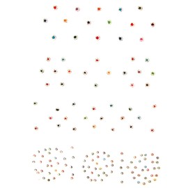 Bindi Pack of 9 Crystal Designer Bindis Jewel for Forehead Face Tikka Multicolored Bindiya Stickers Adhesive Stone Indian Traditional Tattoos for Women Girls Bride Return Gifts (Multicolour-2)