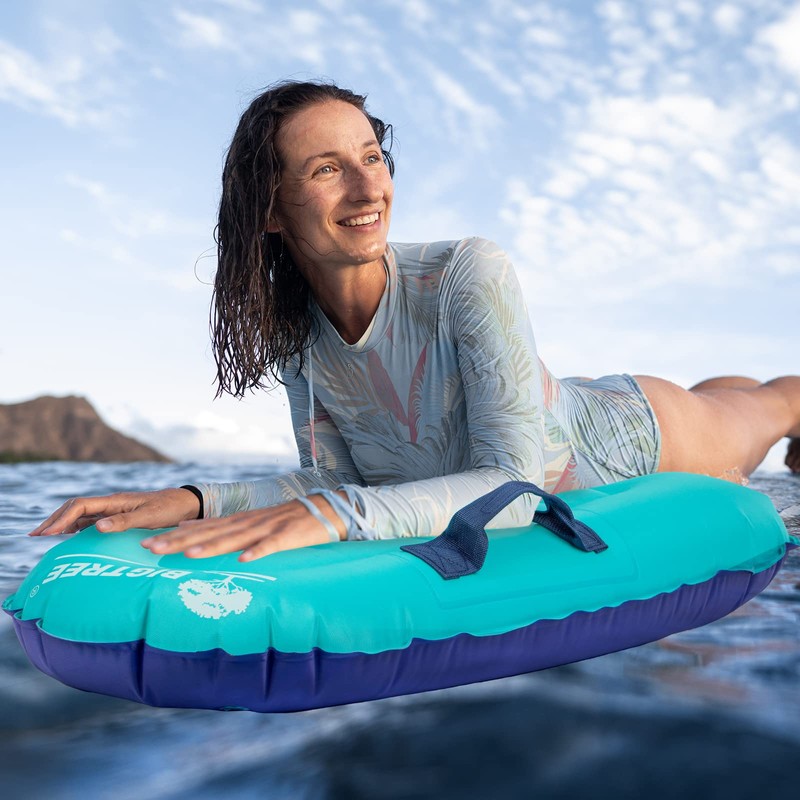 BIGTREE Bodyboard Inflatable Surfboard, Lightweight Portable Swimming Board with Handles,