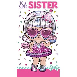 Danilo Cards Sister LOL Surprise Birthday Card, Happy Birthday Sister Card LOL Surprise, LOL Surprise Sister Birthday Card, Sister Birthday Card,Multi,9 X 5