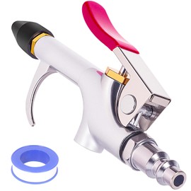 XUDYVCO Air Blow Gun Kit, Professional 2-Way Connection Air Nozzle Blow Gun with Rubber Tip and High Sealability 1/4IN Standard Quick Fitting, Powerful Pneumatic Air Blower Gun for Dust Cleaning