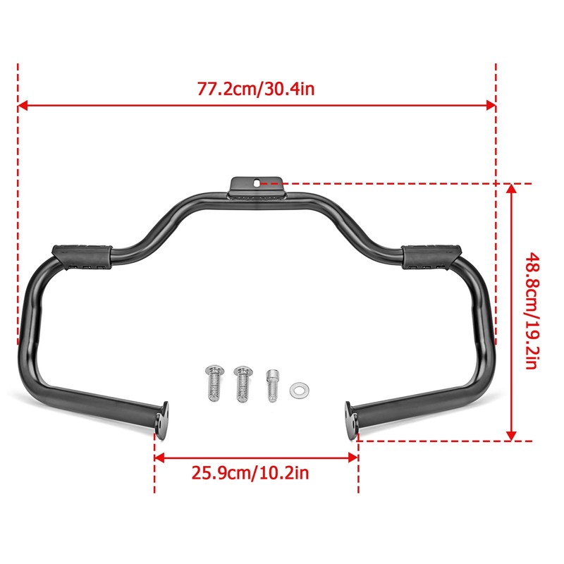 Wsays Highway Crash Bar Front Engine Guard 1 1/4" Diameter