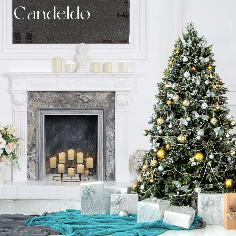 Candeldo Candelabra Fireplace Candle Holder: Metal Pillar Candle Holders Medium