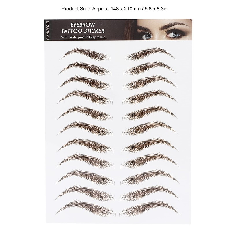 Eyebrow Tattoo Stickers, Eyebrow Transfer Stickers, Waterproof, 4D, Hair Like