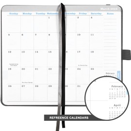 2022-2023 Pocket Planner - Pocket Calendar 2022-2023, July 2022-June 2023, 6.4'' x 3.9'' Weekly Monthly Planner with Elegant Leather, Pen Holder, Inner Pocket