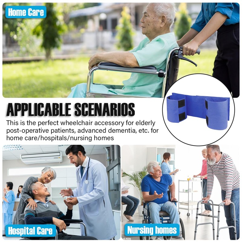 DOERDO Wheelchair Leg Rest Seatbelt Restraining Strap Footrest Restraint Prevent