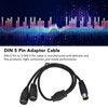 DIN 5 Pin Male to 2 DIN 5 Pin Female