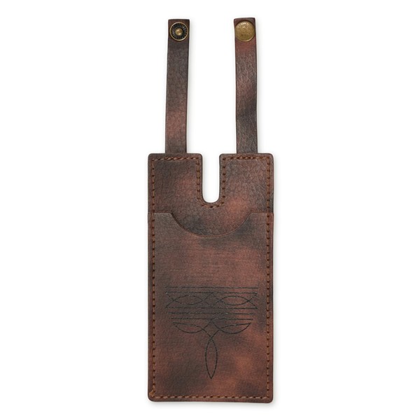 Western Boot Wallet with Snap Strap, Fashion Slim Leather Boot