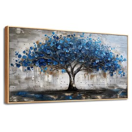 hyidecorart Abstract Wall Decoration For Living Room Canvas Wall Art For Office Bedroom Decor Tree Panoramic Landscape Wall Paintings Wood Framed Prints Textured Pictures Artwork Modern Hotel Decor