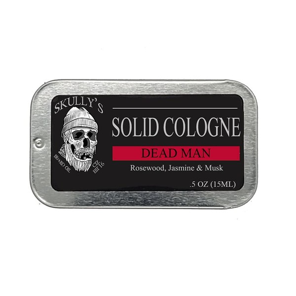 Skully's Ctz Beard Oil Solid Cologne Balm, Rosewood, Amber, Jasmine, Musk (Dead Man Fragrance) (0.5 oz) Concentrated Mens Cologne Concentrated Balm