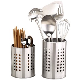 Feelava 2 Pack Stainless Steel Kitchen Utensil Holder for Organizing Drawers and Counters
