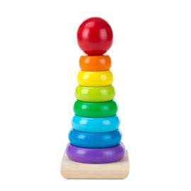 Melissa & Doug Rainbow Stacker Wooden Ring Educational Toy
