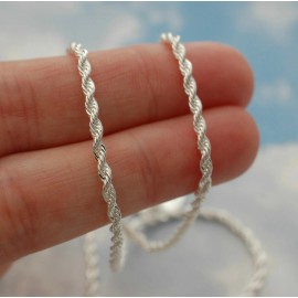 hand designed, pendant has more shine than pic 925 STERLING SILVER 3MM thick ROPE chain 26" necklace men women female man