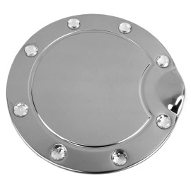 Neutron Motorsports For 94-01 Ram 98-09 Dakota Chrome STAINLESS STEEL Gas Fuel Door Cover w/Diamonds